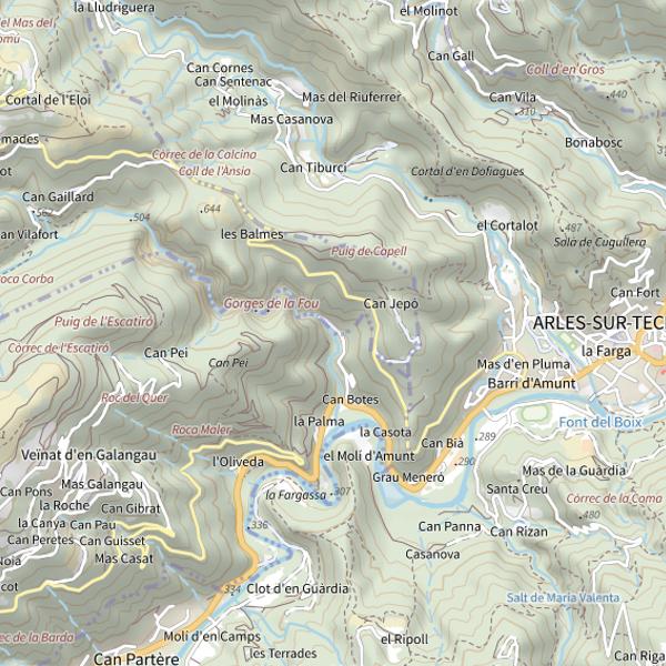 Plan cartographique de Monferrer