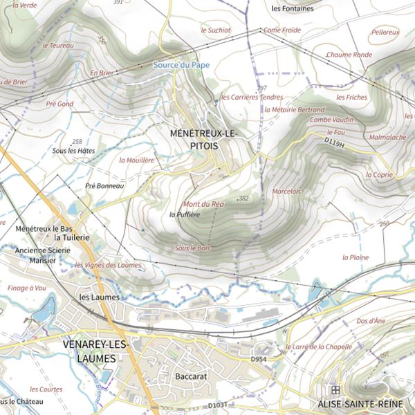 Plan cartographique de Mont de Réa