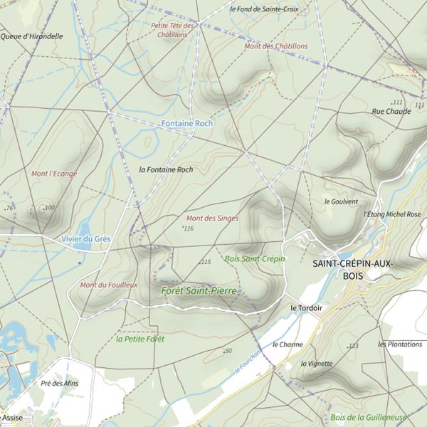 Plan cartographique de Mont des Singes