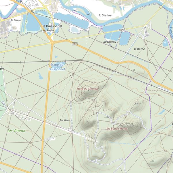 Plan cartographique de Mont du Tremble