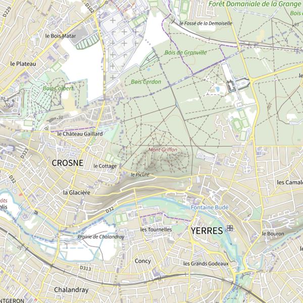 Plan cartographique de Mont Griffon