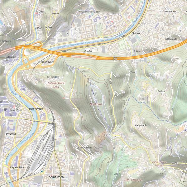 Plan cartographique de Mont Gros