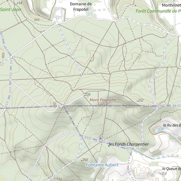 Plan cartographique de Mont Pagnotte