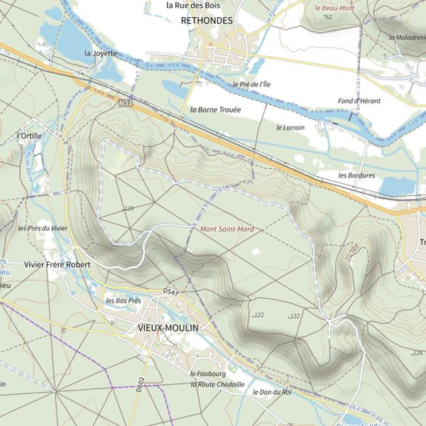 Plan cartographique de Mont Saint-Marc