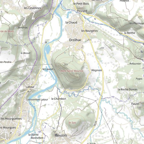 Plan cartographique de Mont Saint-Maurice