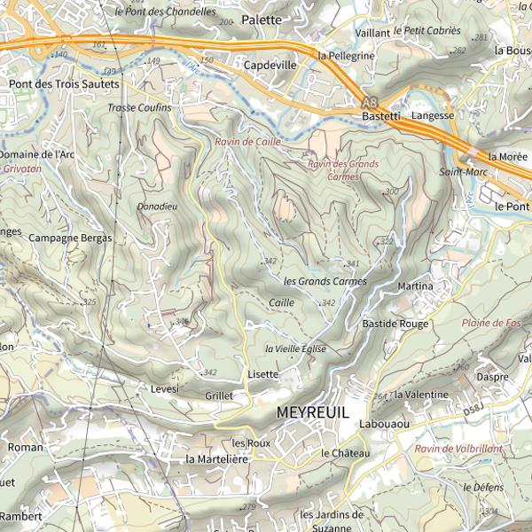 Plan cartographique de Montaiguet