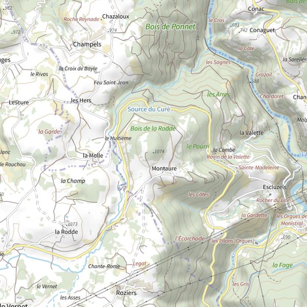 Plan cartographique de Montaure