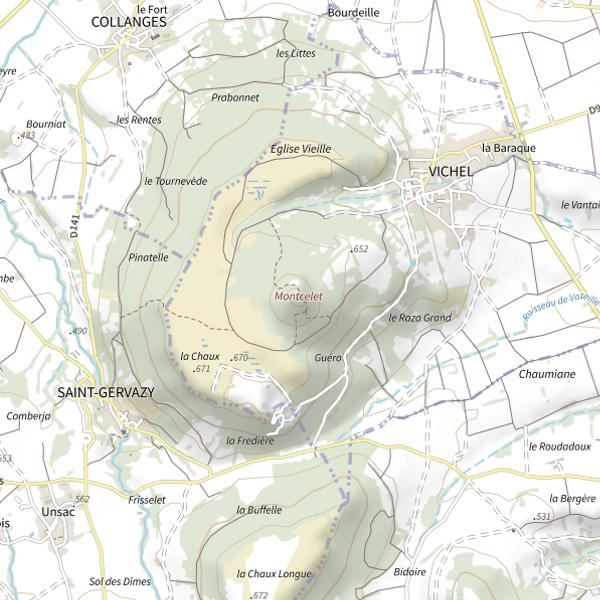 Plan cartographique de Montcelet