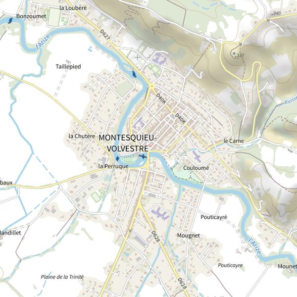 Plan cartographique de Montesquieu-volvestre