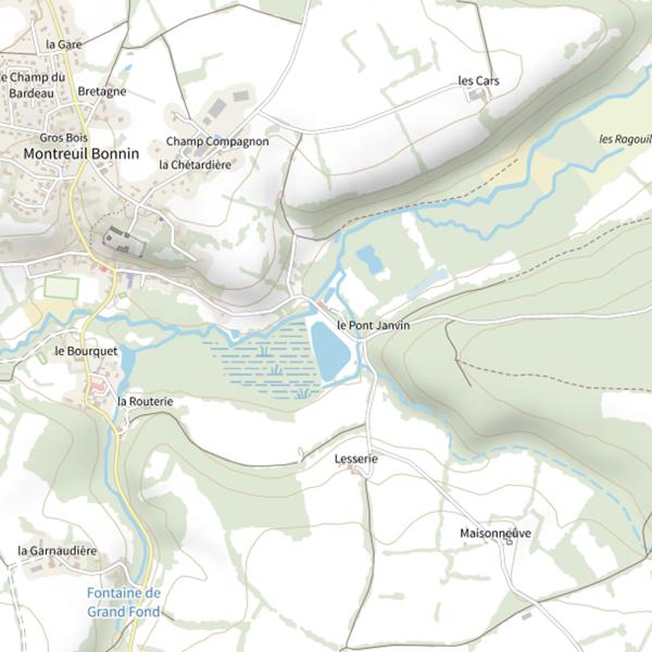 Plan cartographique de Montreuil-bonnin
