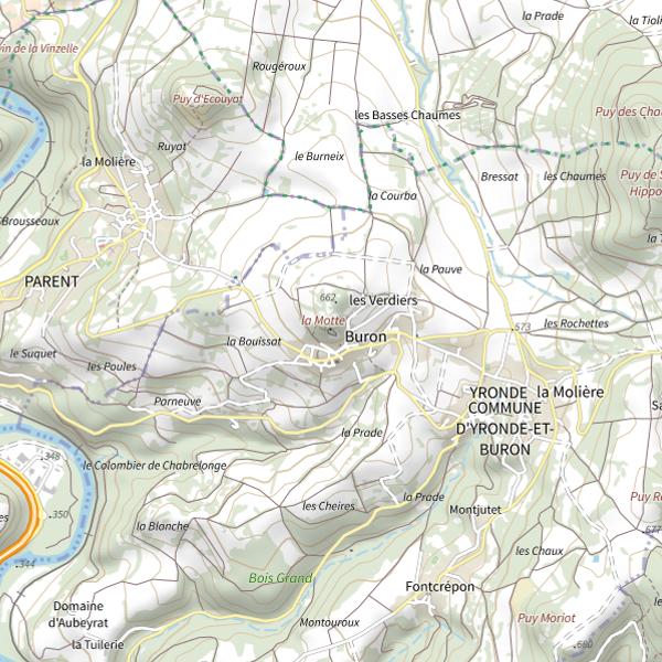 Plan cartographique de Motte de Buron