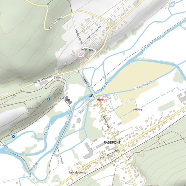 Plan cartographique de Mouche Radepont