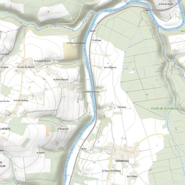 Plan cartographique de Moulin du Pray