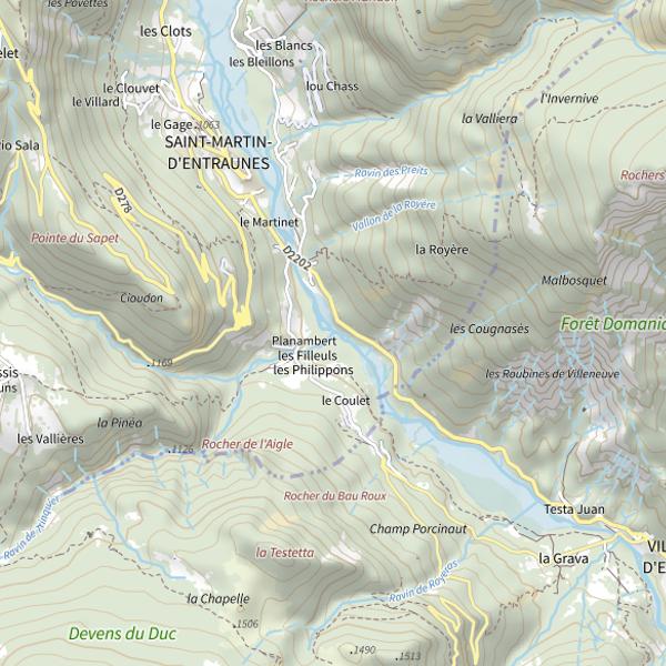 Plan cartographique de Mounar/Trinquier