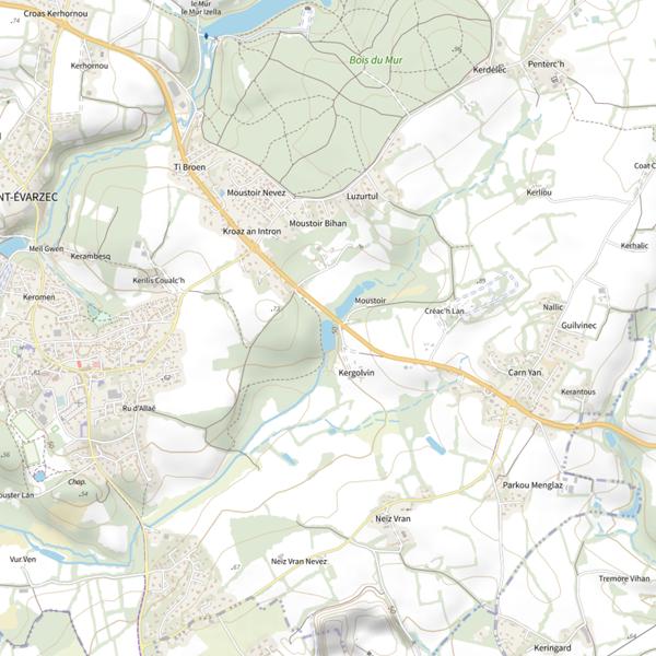 Plan cartographique de Moustoir