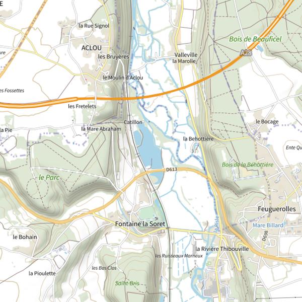 Plan cartographique de Nassandres