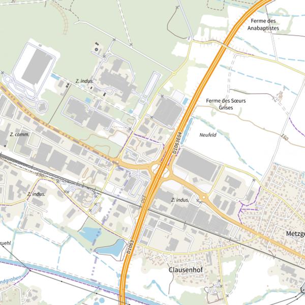 Plan cartographique de Naturama Haguenau