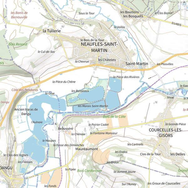 Plan cartographique de Neaufles-saint-martin