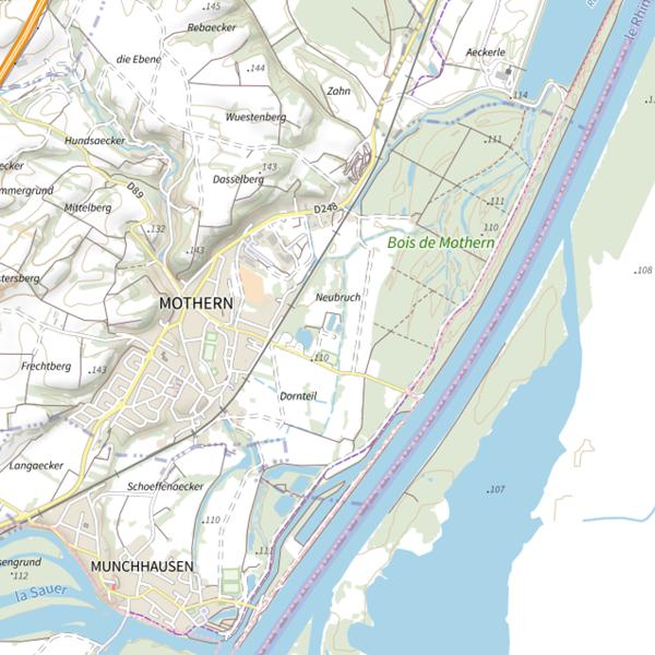 Plan cartographique de Neubruch
