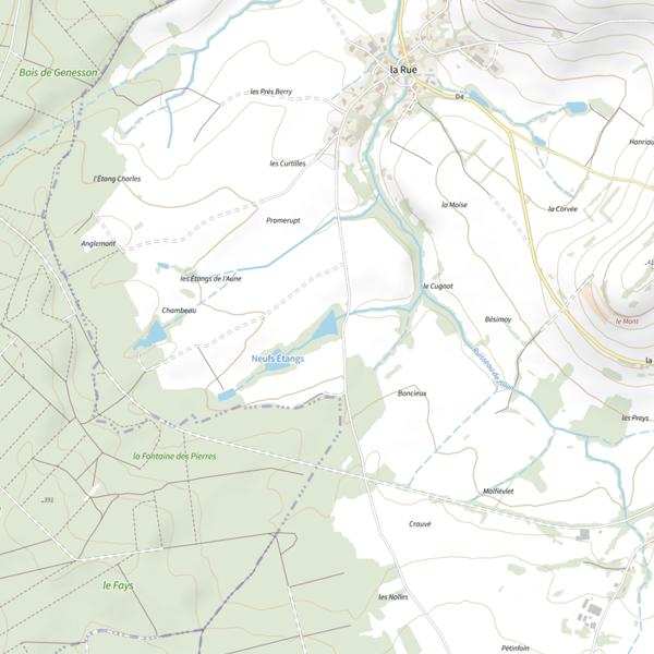 Plan cartographique de Neufs Étangs
