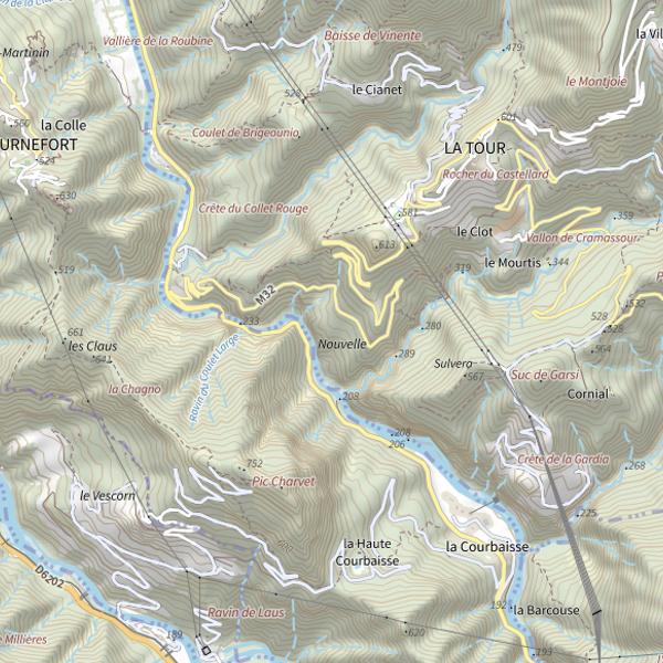 Plan cartographique de No-Kill de la Courbaisse
