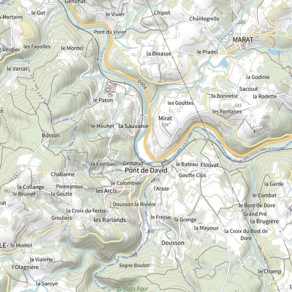 Plan cartographique de No-kill - Dore - Pont David