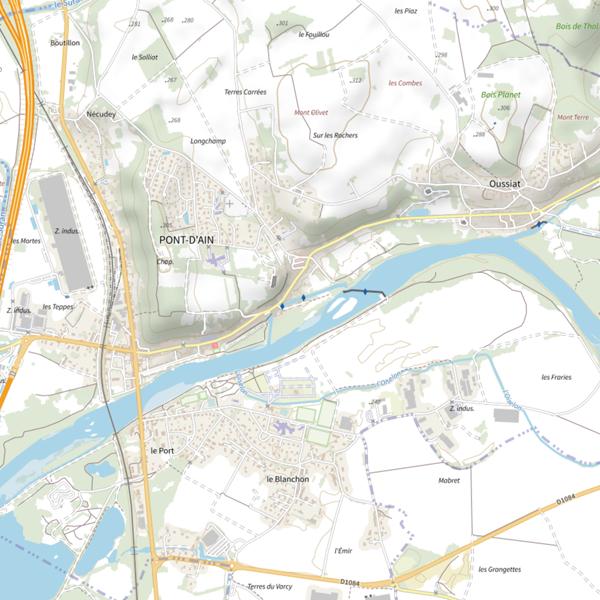 Plan cartographique de No kill | intégralité basse rivière d'Ain 1ère catégorie