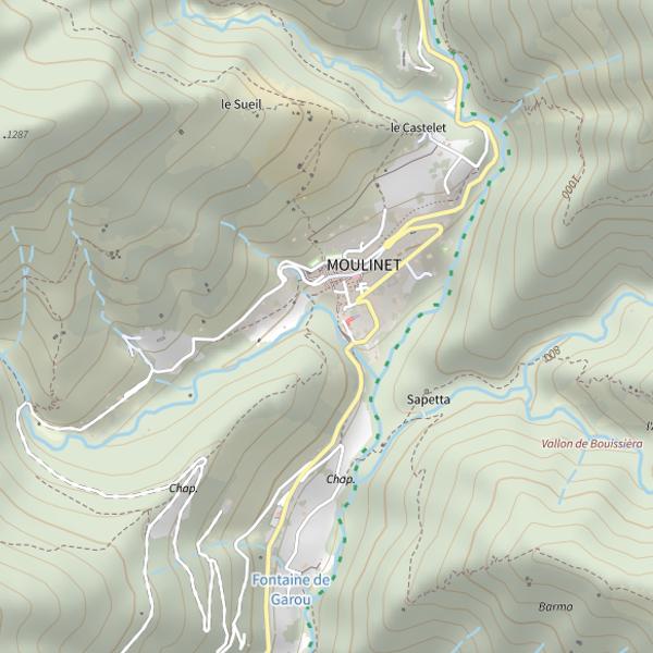 Plan cartographique de No-Kill le Peira-Cava