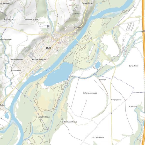 Plan cartographique de No-kill |Plan d'eau de Priay