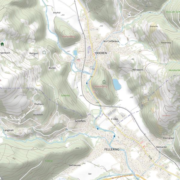 Plan cartographique de No-Kill Thur