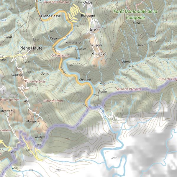 Plan cartographique de No-Kill Transfrontalier