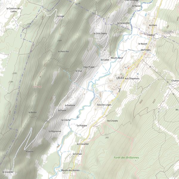 Plan cartographique de No-kill Valserine | Lélex