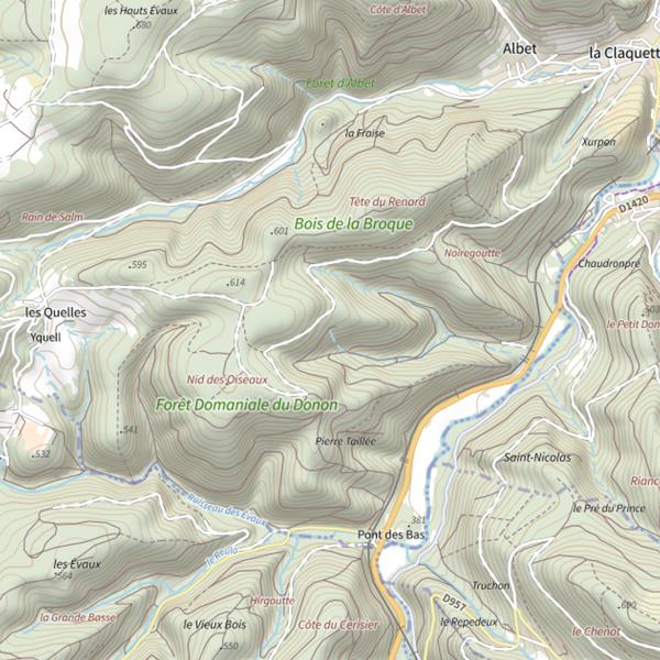 Plan cartographique de Noiregoutte