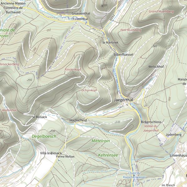 Plan cartographique de Ochsenkopf