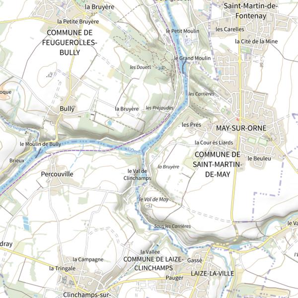 Plan cartographique de Orne Val de May