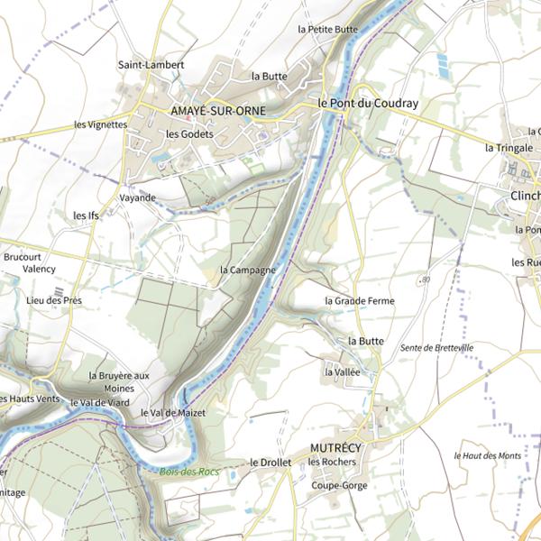 Plan cartographique de Orne