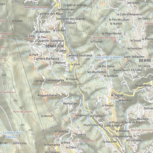 Plan cartographique de Paillons