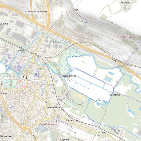 Plan cartographique de Par cours des jardins 2