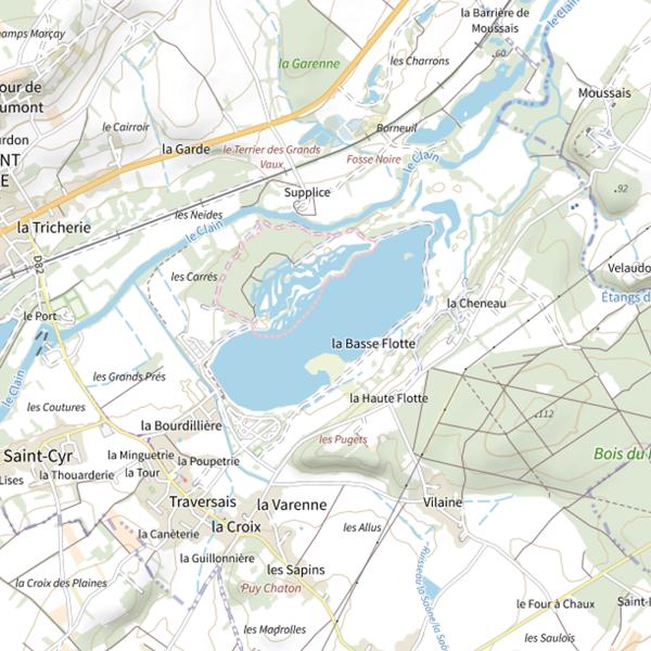 Plan cartographique de Parc de Loisirs St Cyr