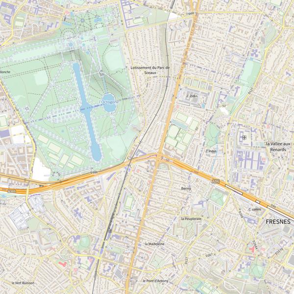 Plan cartographique de Parc De Sceaux