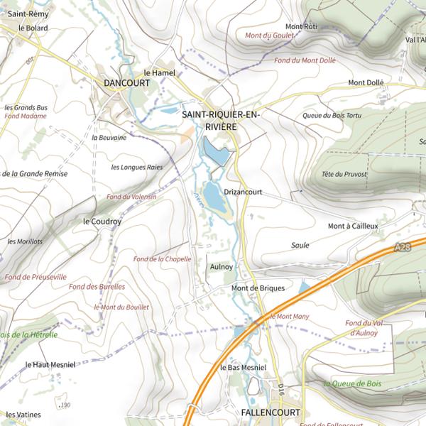Plan cartographique de Parcours Aulnoy 2