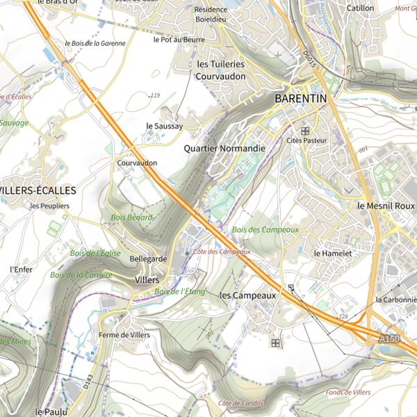 Plan cartographique de Parcours Badin