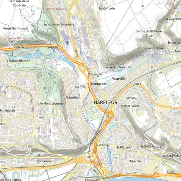 Plan cartographique de Parcours basse vallée