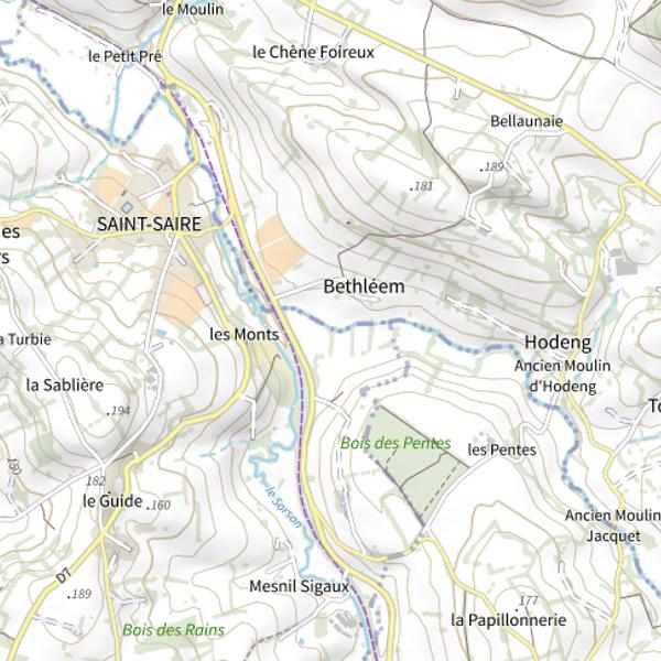 Plan cartographique de Parcours Béthune1