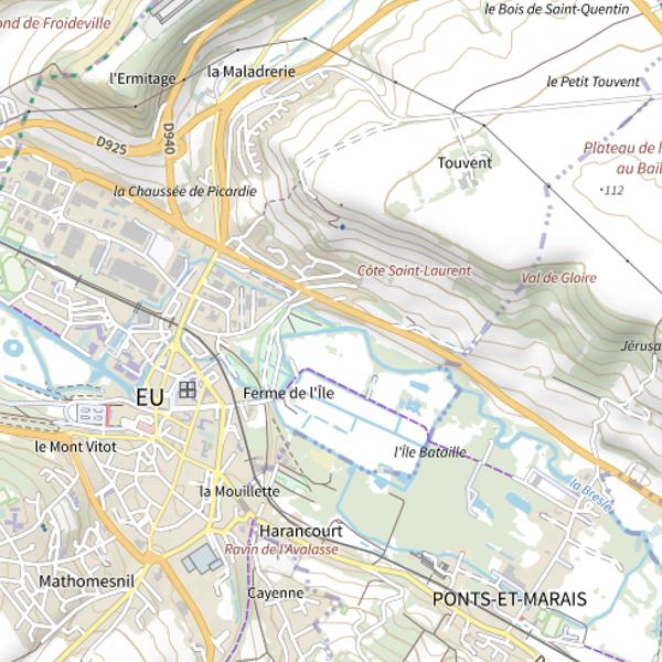 Plan cartographique de Parcours bresle 1