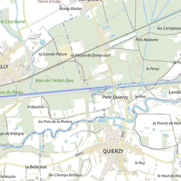 Plan cartographique de Parcours carpe de nuit d'Appilly