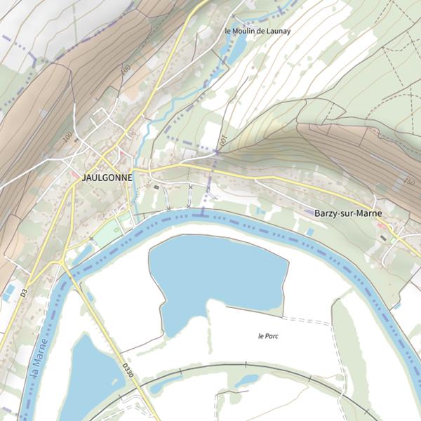 Plan cartographique de Parcours carpe de nuit de Barzy-sur-Marne