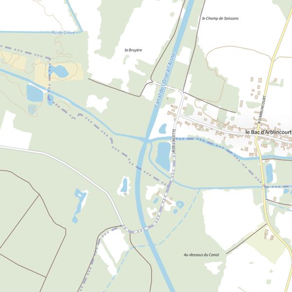 Plan cartographique de Parcours carpe de nuit de Bichancourt