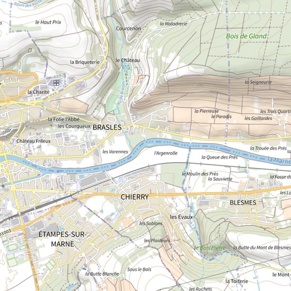 Plan cartographique de Parcours carpe de nuit de Chierry