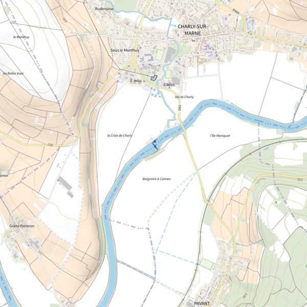 Plan cartographique de Parcours carpe de nuit de Pavant